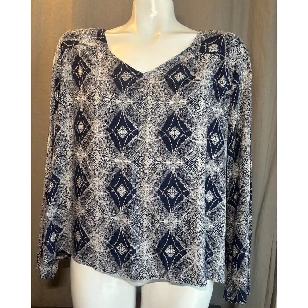 ROXY Tunic Shirt Navy Blue Boho Women's A Sky Full of Stars Top Size Small